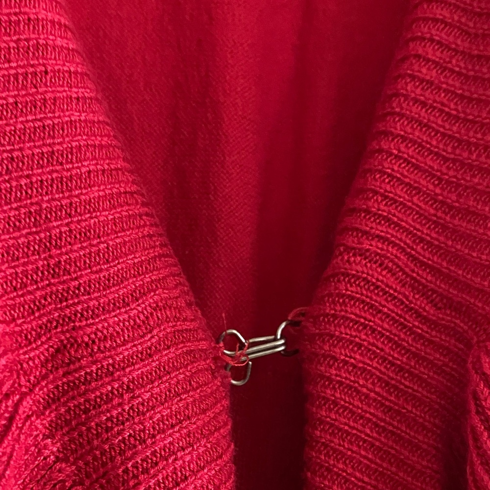 Style & Co. Red Ruffled Cardigan - Picture 9 of 10